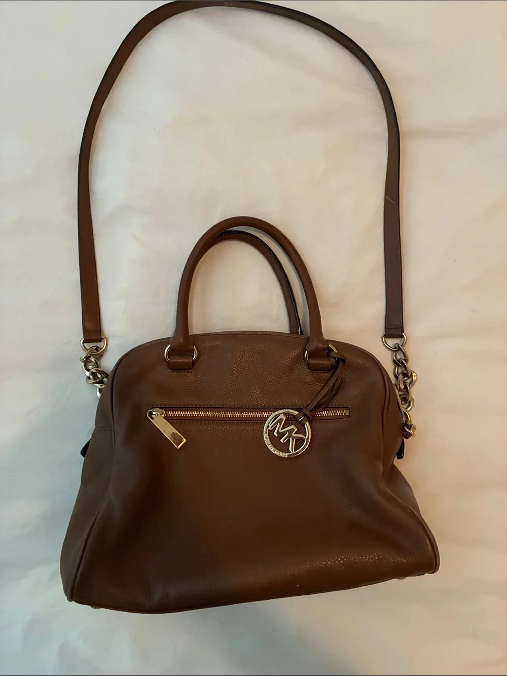 Michael Kors Brown Leather Satchel Bag